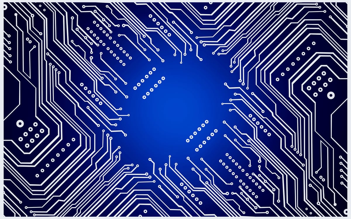 Blue circuit pattern